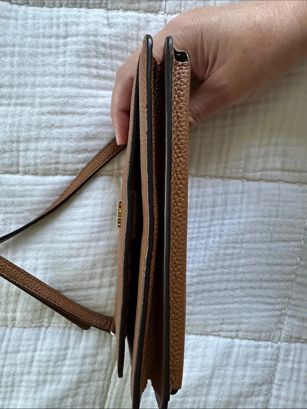 Michael Kors Tan Pebbled Leather Crossbody
